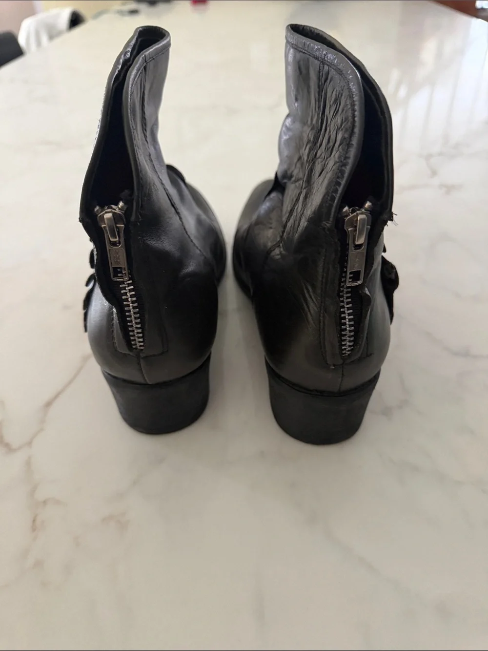 Betsey Johnson Black Leather Ankle Booties